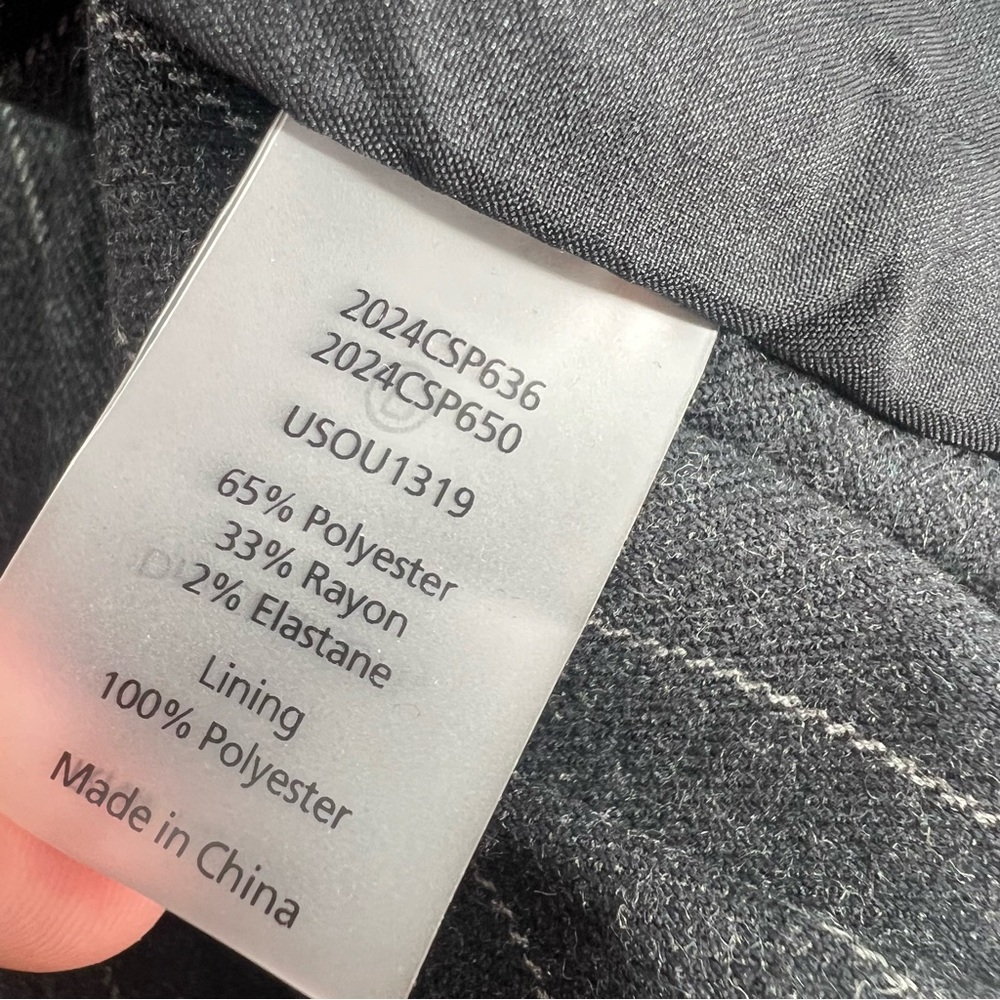 Universal Standard The Pinstripe Blazer graphite Sz 14 16 - Picture 8 of 9